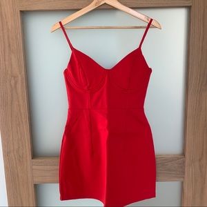 Oh polly red mini dress
